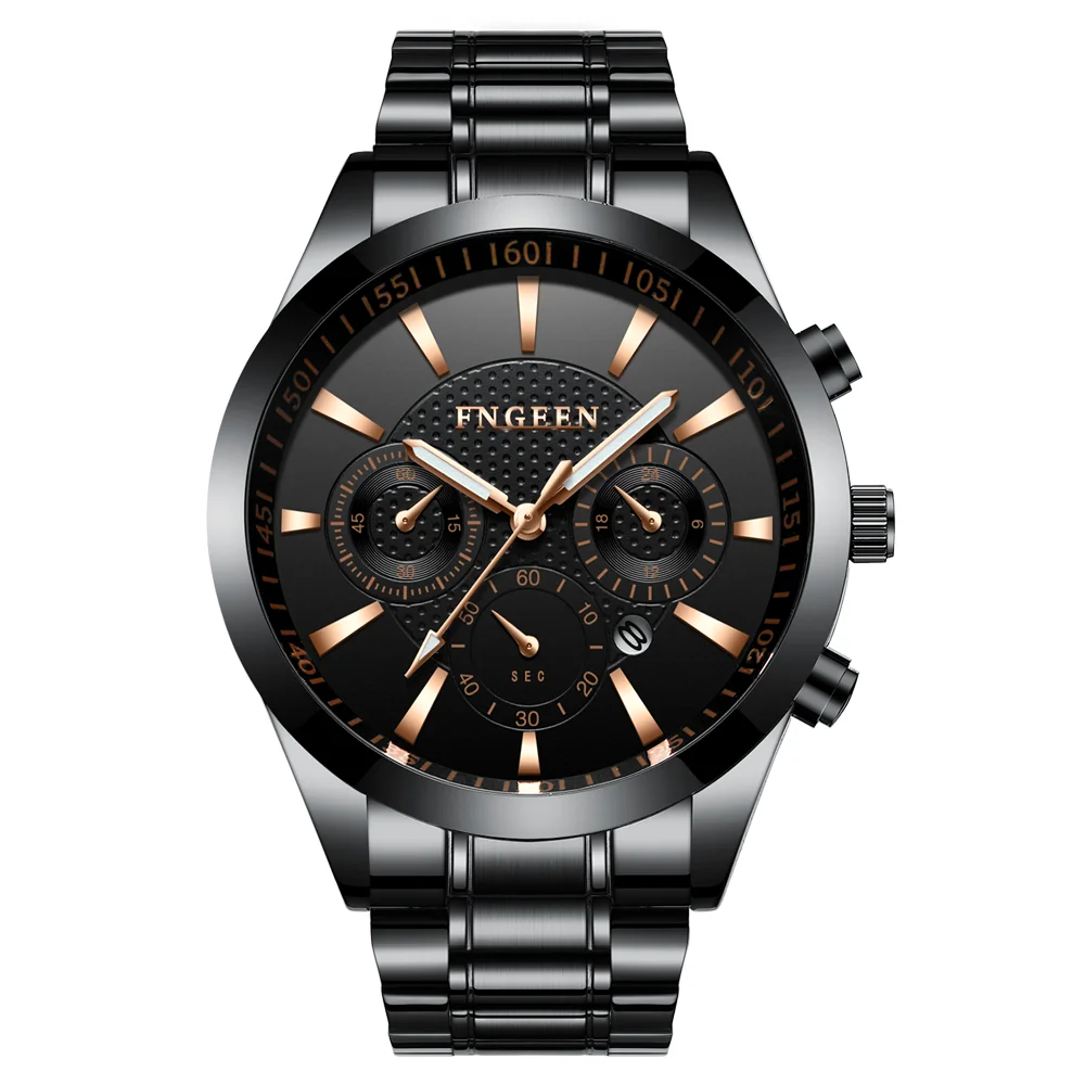 Часы мужские спортивные противоударные водонепроницаемые кварцевые с кожаным