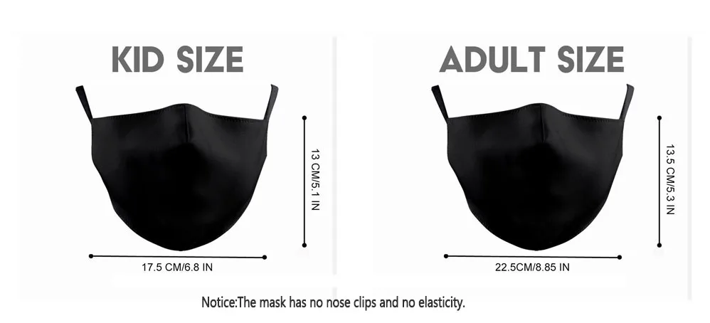 

Children Mask Melody Cute Anime Custom Black Face Mask Washable Reusable Facemask Outdoor Windproof Unisex Kid Face Mask Cover