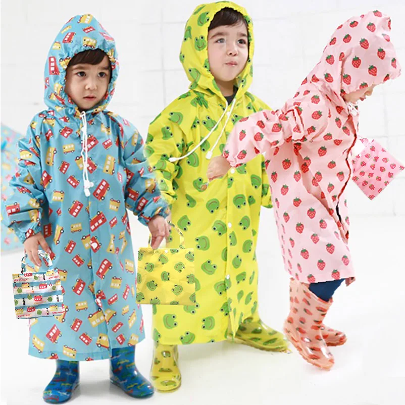 

Kids Raincoat Cute Capa De Chuva Infantil Waterproof Japan Children Rain coat Cover Poncho Rainwear Hooded jaqueta Impermeable