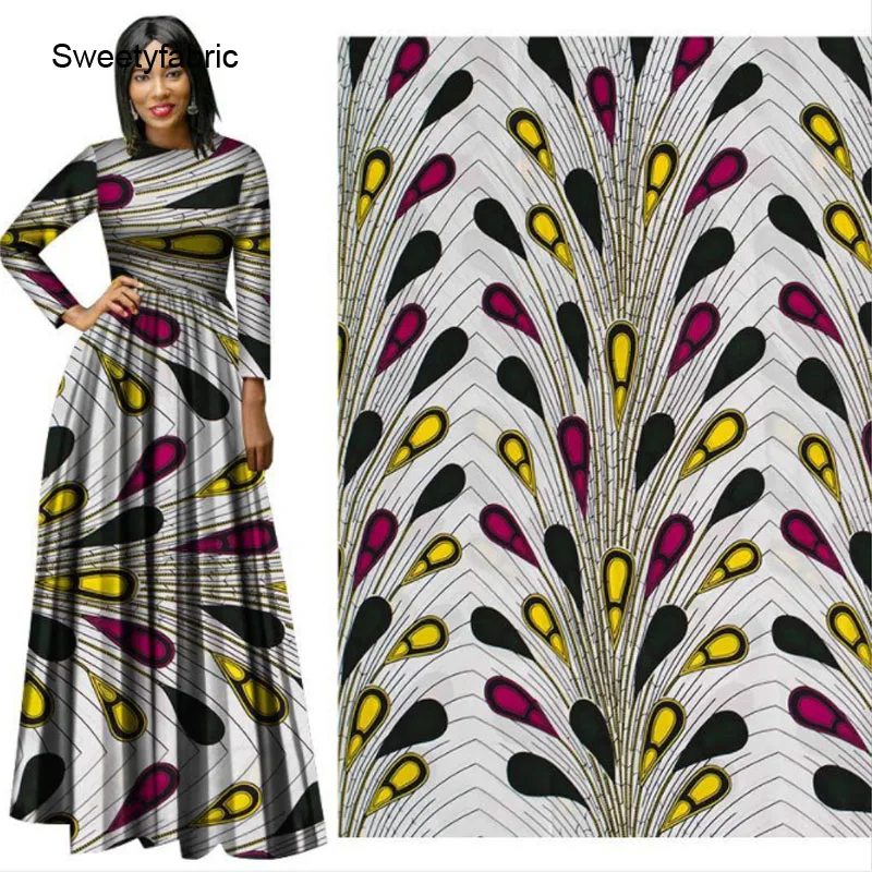100% хлопчатобумажная африканская ткань высокого качества настоящие африканские