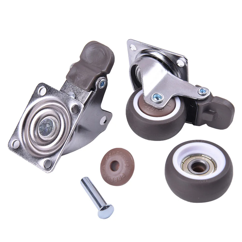4pcs/pack With Brake Home Furniture Castor Heavy Duty Hardware Noiseless Table Easy Install Office Transport Swivel Living Room |