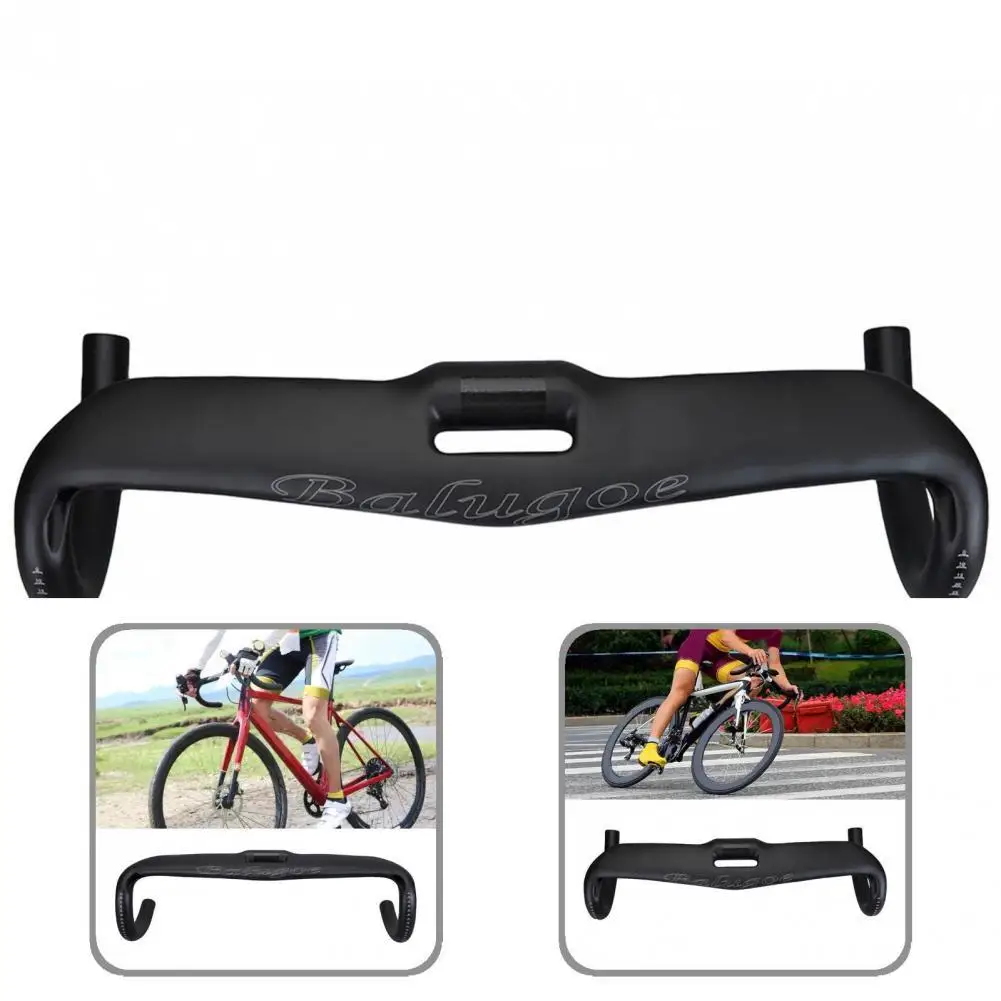 

Anti-scratch Wearable Fixed Gear Bike Drop Bar Bent Carbon Fiber Handlebar Ultralight for Refit