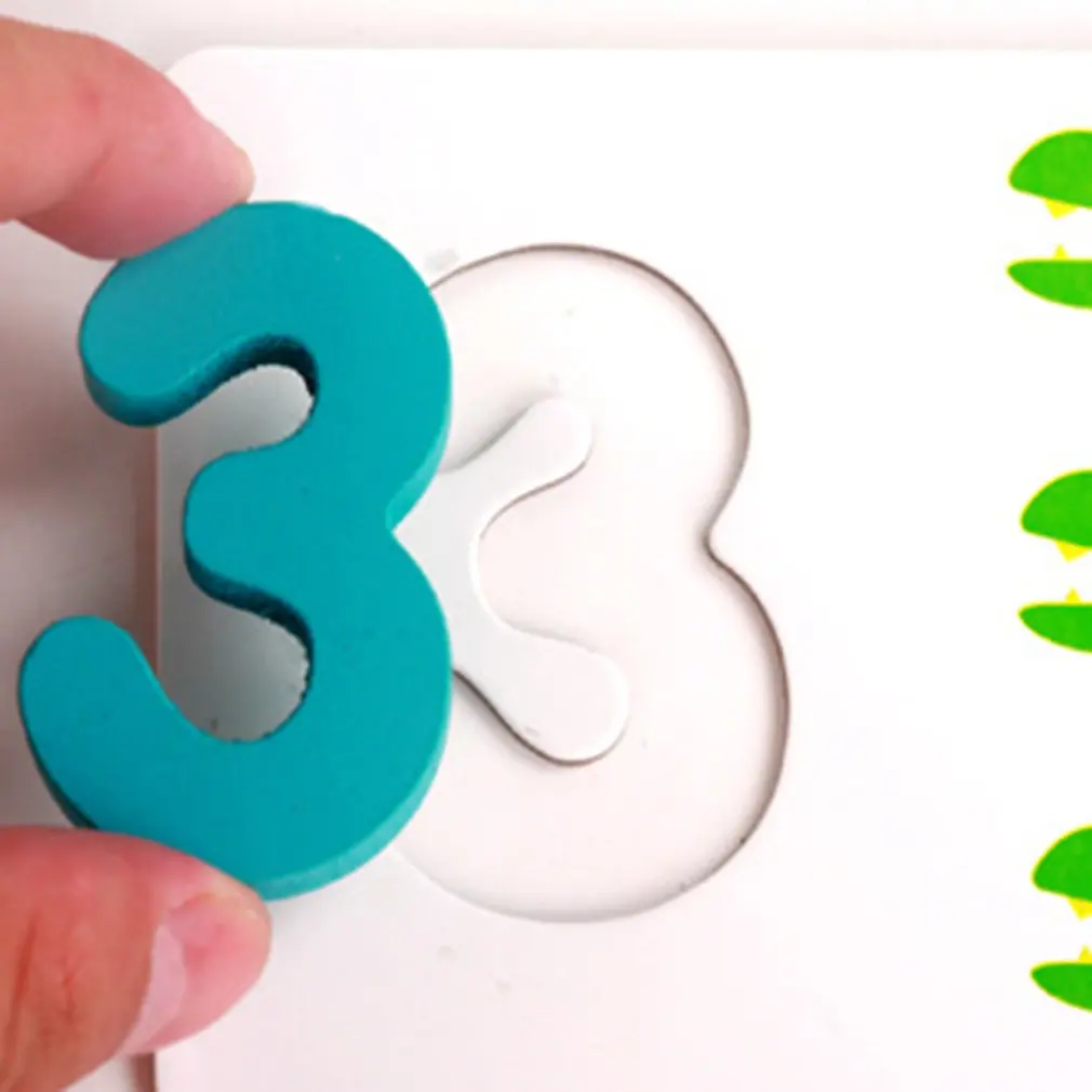 Map Reading Digital Card Baby Toy Montessori Materials Educational Wooden Toys for Children Math Toy for Kids Number Matching