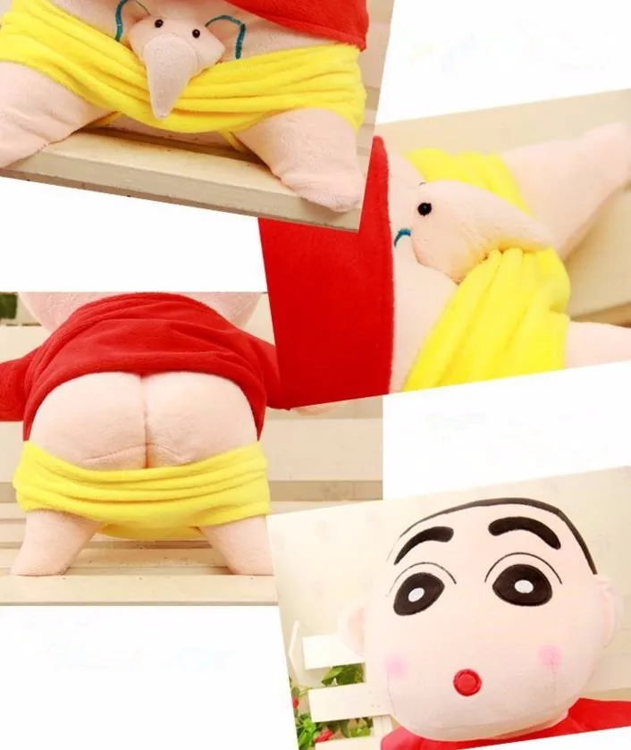 

35cm cosplay Japanese Anime Naughty Crayon Stuffed figure Plush Doll toys for kids christmas gifts