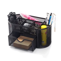 desk organizer stationery office supplies pen holder multi functional mesh organization storage 1 drawer organizador escritorio