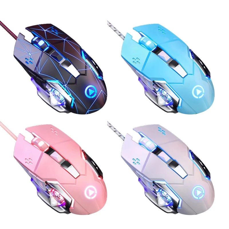 

6 Buttons RGB Backlight Max 3600 DPI with 4 Adjustable Level USB Computer Mouse
