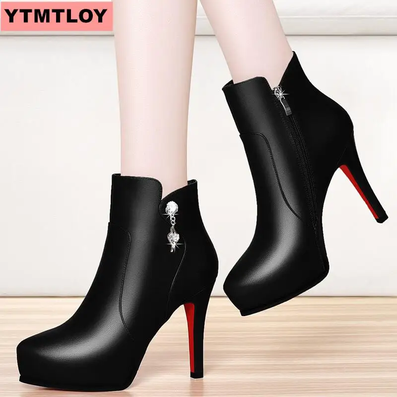 Женские ботинки Martin на очень высоком каблуке удобные платформе ботильоны