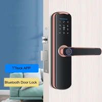 ttlock waterproof bluetooth fingerprint smart door lock electronic intelligent biometric code password ic card key door lock