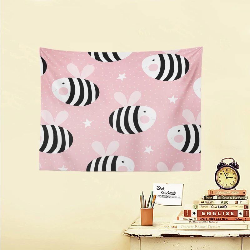 Забавный гобелен с рисунком Кита для серфинга облака горы кошки Мультяшные