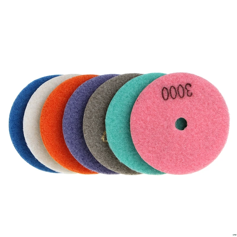 

1 Set 3"/4" Diamond Polishing Pads Granite Marble Concrete Stone Grinding Discs Hand Tools