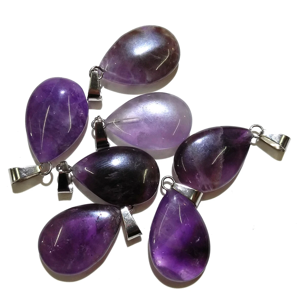 2021Explosive New Natural Stone18x25mm Cross-shaped Amethysts Necklace Charms Pendant for Fashion Jewelry Making DIY Necklace1PC | Украшения