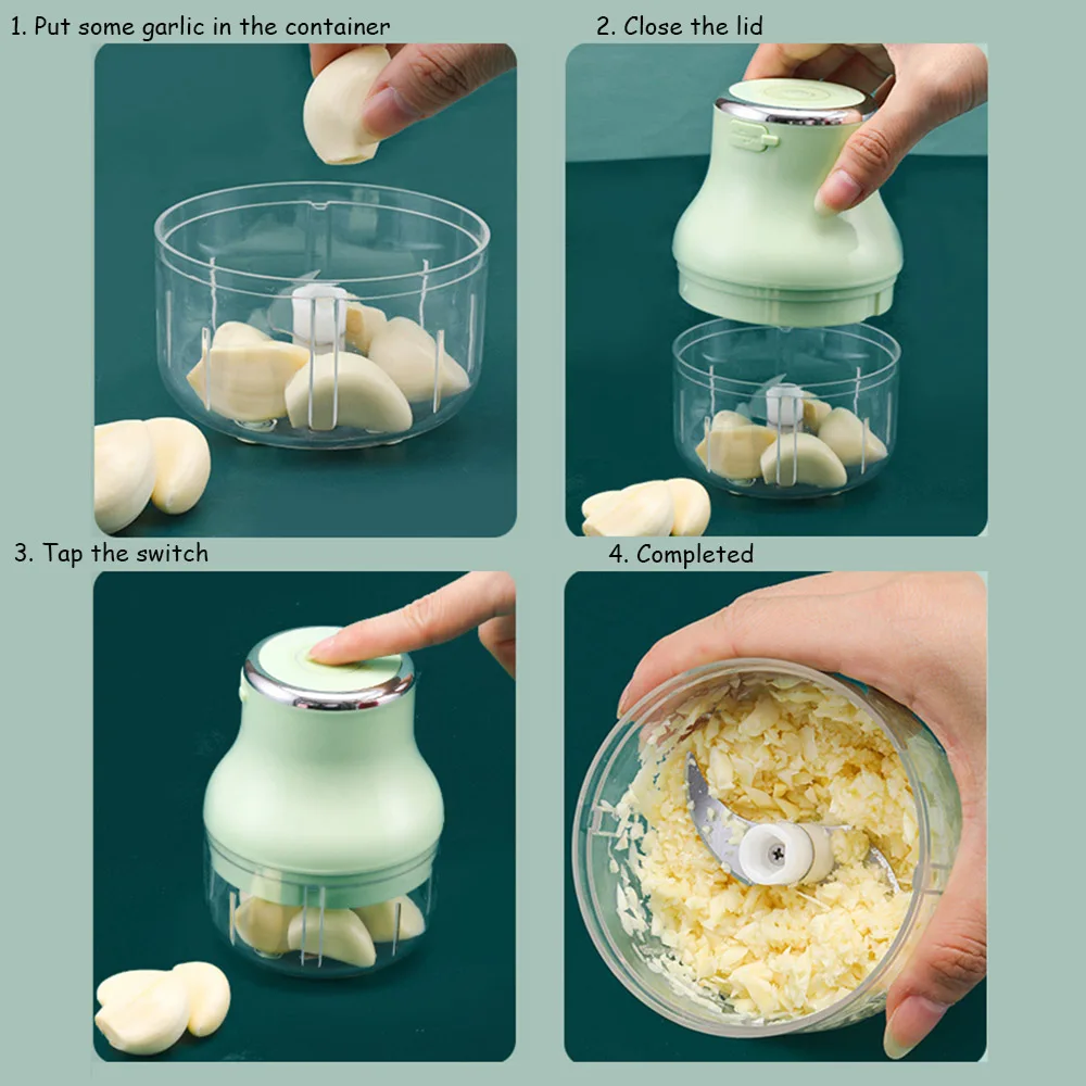 

Electric Mini Meat Grinder Food Chopper Grinder Crusher Press Masher Multi-Function Food Processor for Nut Meat Fruit Onion