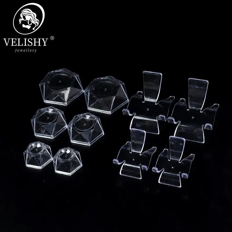 

2Pcs Acrylic Transparent Stool Chair Display Rack Jewelry Display Rack Transparent Display Rack Shelf Stones Crystal Stand