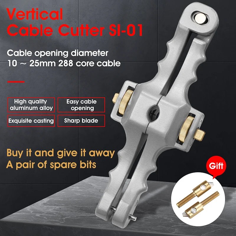SI-01 Longitudinal Opening Knife 10-25mm Fiber Optical Cable Stripper Cable Sheath Slitter Calbe Stripping Tools Cable Cutter