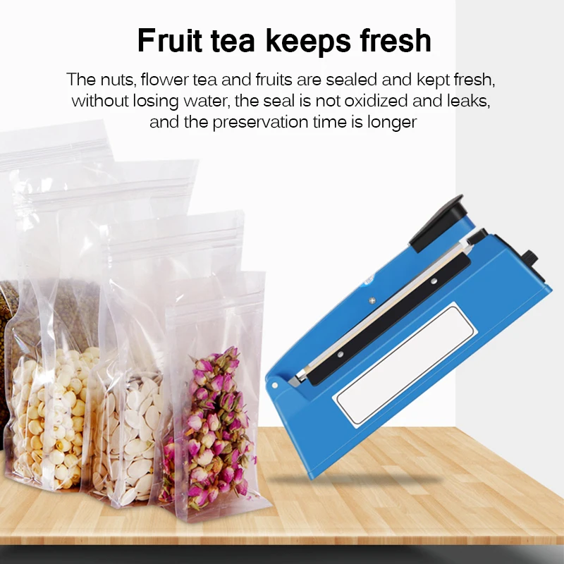 

200mm Impulse Sealer Heat Sealing Machine Kitchen Food Sealer Vacuum Bag Sealer Plastic Bag Packing Tools 220V 50/60HZ