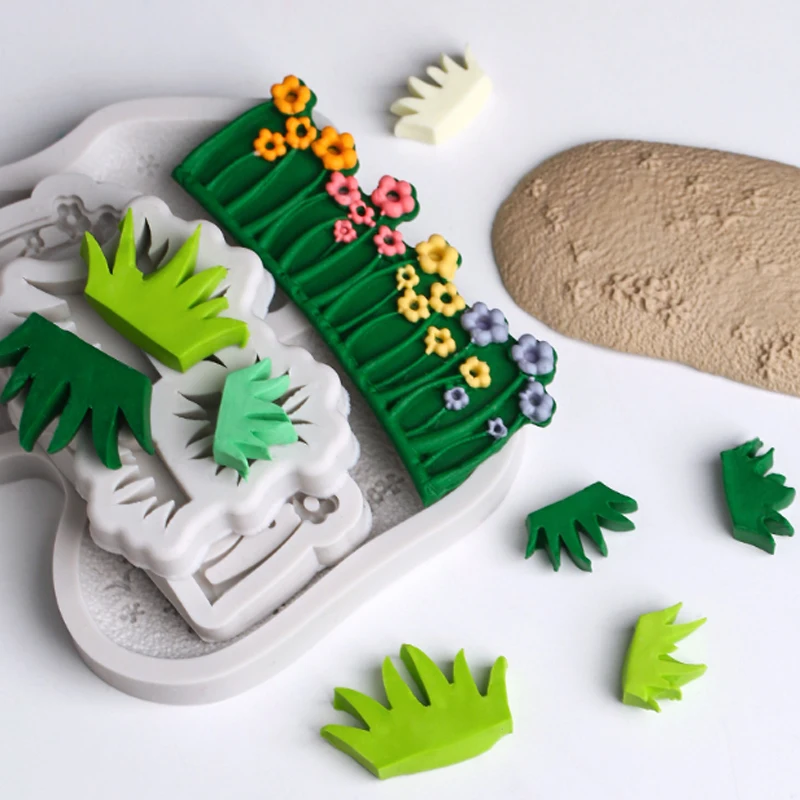 Формочки для газонов трав цветов помадки торты инструменты украшения