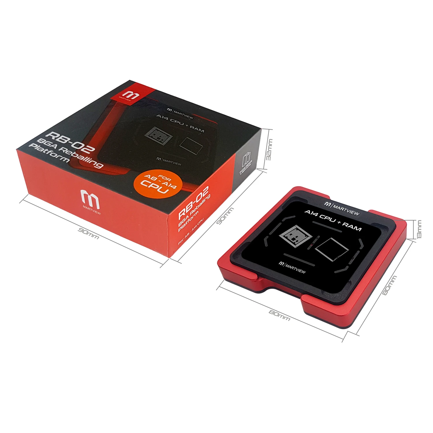 Martview RB 02 7in1 процессор реболлинг трафарет полный набор для iPhone A8 A9 A10 A11 A12 A13