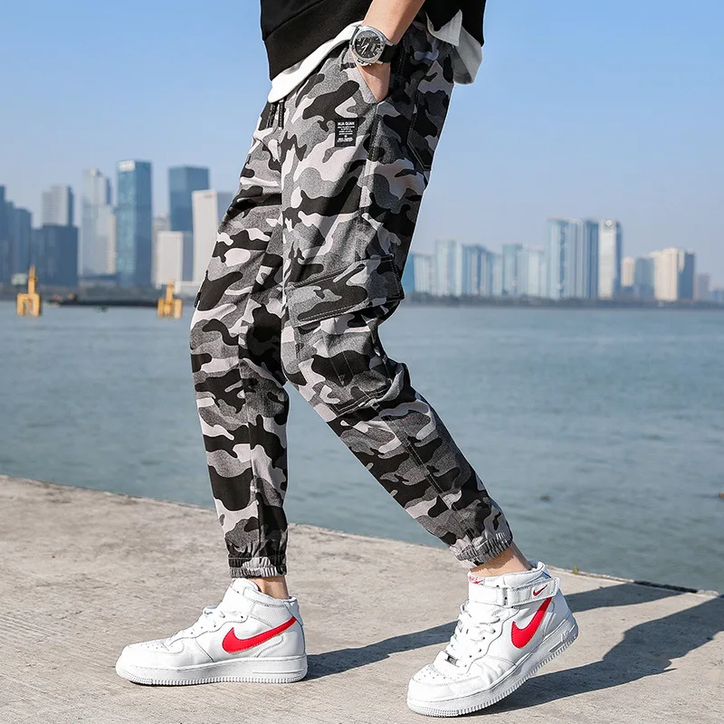 Nine point брюки мужские 2020 Летние Новые камуфляжные повседневные Леггинсы свободные