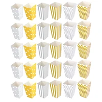 30pcs gold popcorn paper boxes chicken cartons snack container for birthday