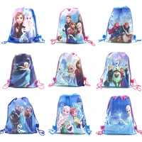 disney frozen ii theme freezing anna and elsa snow queen movie frozen bag non woven drawstring bags schoolbag shopping bag 1pcs