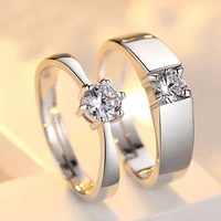 classic couple rings for men women cz stone trendy wedding lovers ring jewelry romantic valentines day present ring accessory