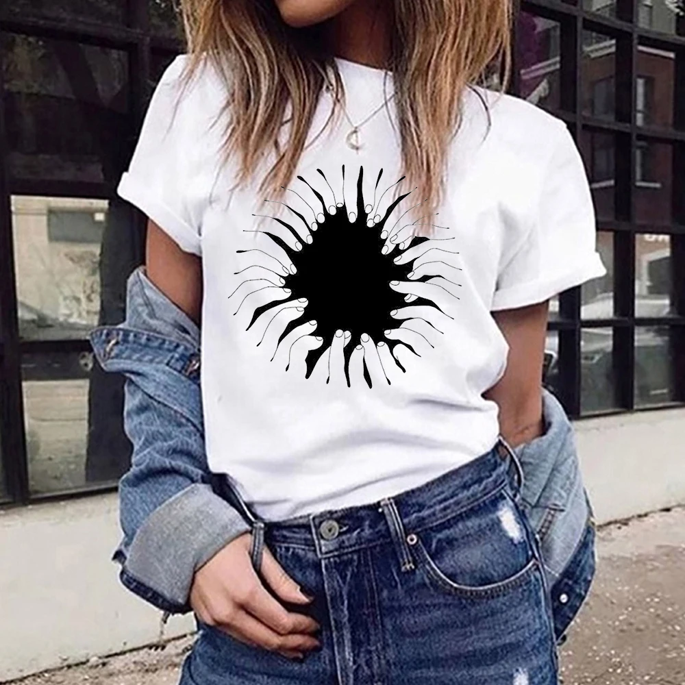 Женская футболка с буквенным принтом Goth Dark Готическая свободная в стиле