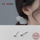 Ла Monada женские корейские сережки-шпильки 925 стерлингового серебра серьги для женщин ювелирные изделия Глянцевая квадратная коробка для женщин серьги стильные