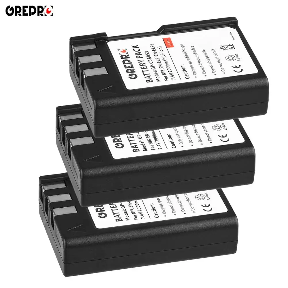 2000mAh EN-EL9 EN EL9 EN-EL9a EL9a камера Литий-ионная батарея и USB LCD зарядное устройство для Nikon