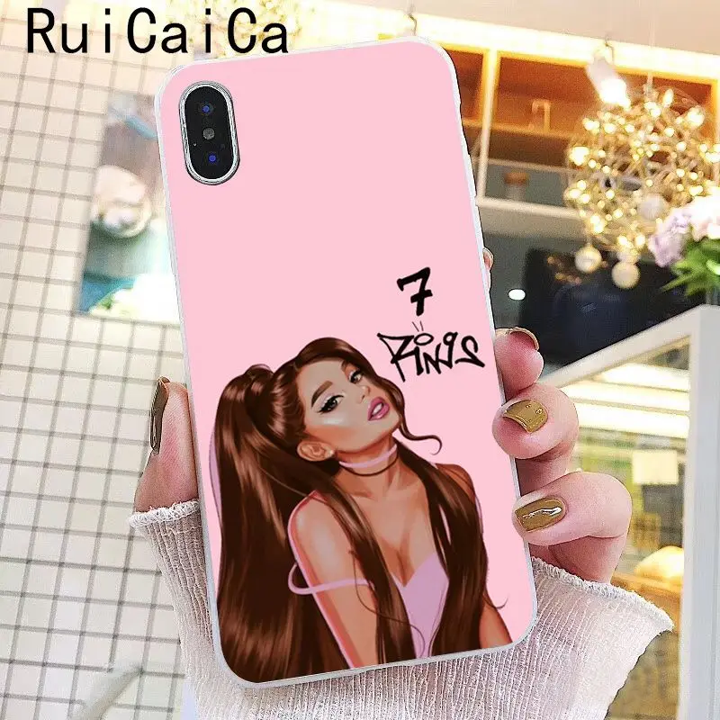 Ruicaica Ariana Grande-7 колец ТПУ чехол для телефона iPhone X XS MAX 6 6S 7 7plus 8 8Plus 5 5S XR 10 | Мобильные