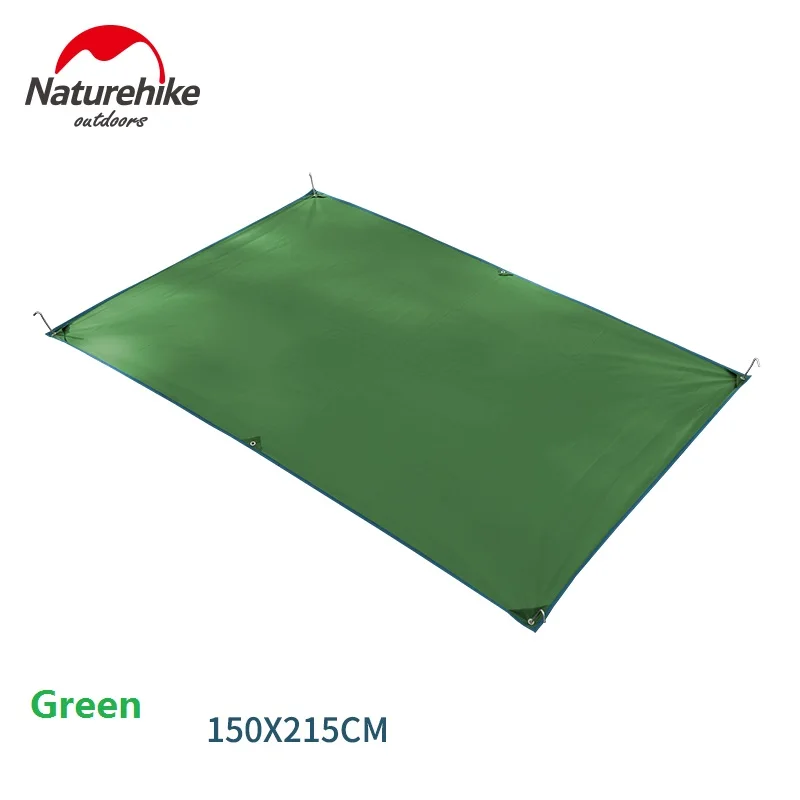 Army green 1500x2150 NatureHike 2-3 человек водонепроницаемый PU покрытие высокое качество 210T Оксфорд материал Кемпинг Пикник пляж коврик палатка крыша брезент - Цвет: Army green 1500x2150