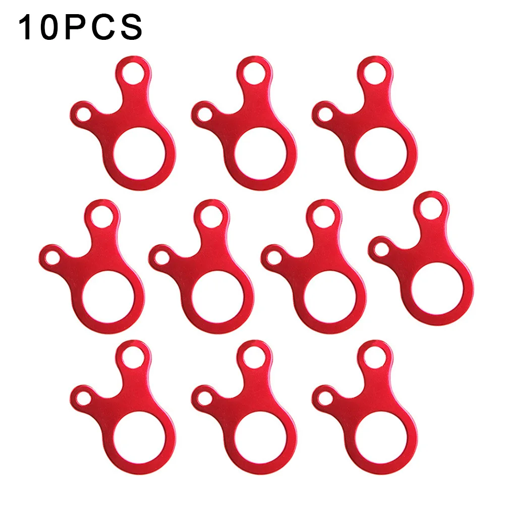 

10pcs Climbing Carabiner Quick Knot Tent Wind Rope Buckle 3 Hole Antislip Camping Hiking Tightening Hook Wind Rope Buckles New