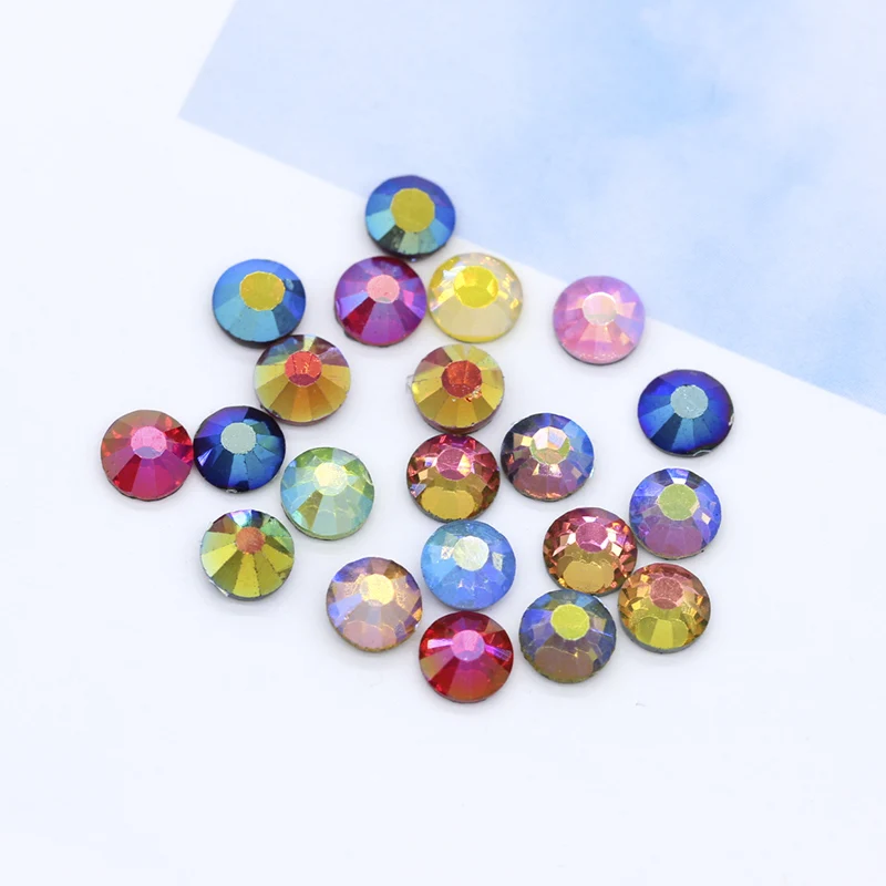 Кристаллы SS20 блестящие бусины всех цветов AB 144 на Клее с плоской задней частью