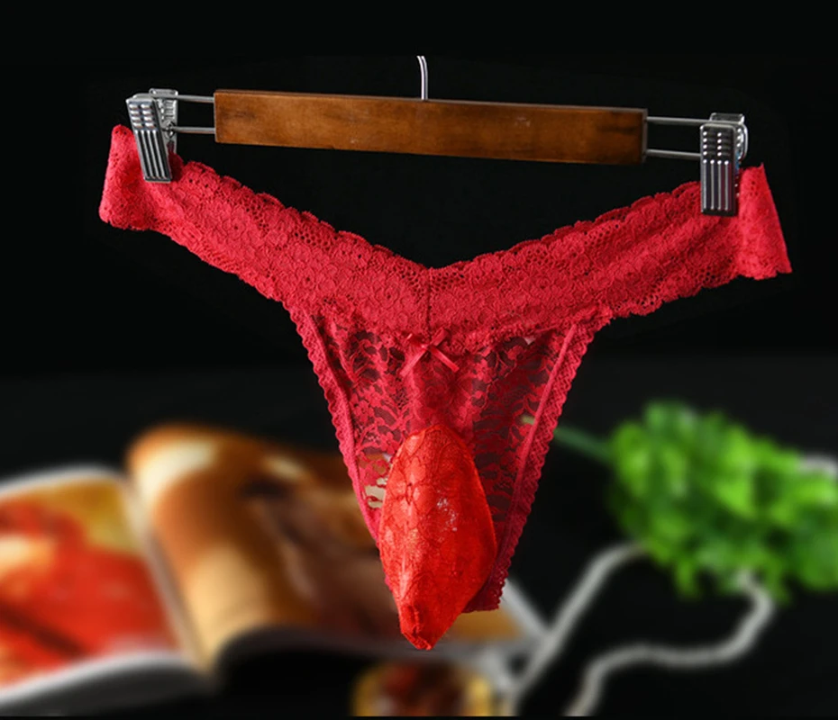 

New Arrival Men's Lace Thongs Erotic Fun Underwear Adult Gay Pouch Bag G strings