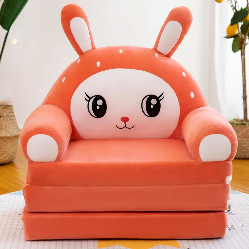 

Three-layer Folding Kid Sofa Bed Nap Fashion Cartoon Crown Seat Cute Baby Stool Kindergarten Cushion Lazy Sofa Child Chair