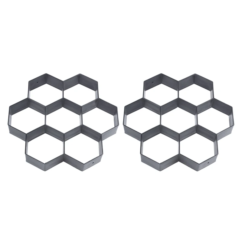 

New 2X DIY Patio Walk Maker Stepping Stone Concrete Paver Mold Reusable Path Maker Mold Garden Paving Stone Molds 30*30cm