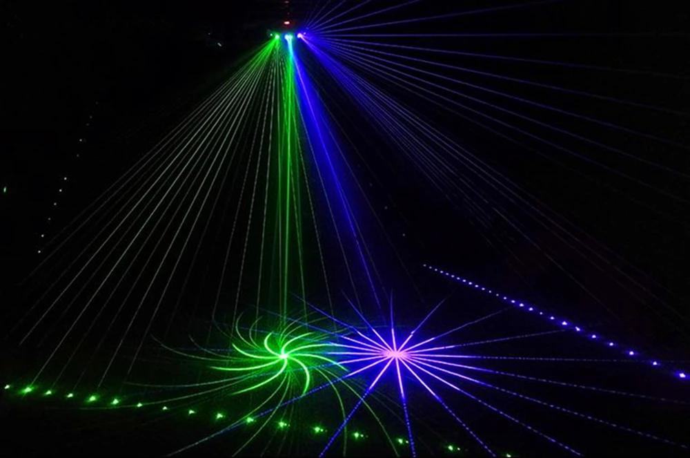 Лазерный светильник с 6 объективами DMX RGB, полноцветные линии, луч с узорами, лазерный домашний, вечерние, DJ, KTV проектор, отличные эффекты, сценический светильник s