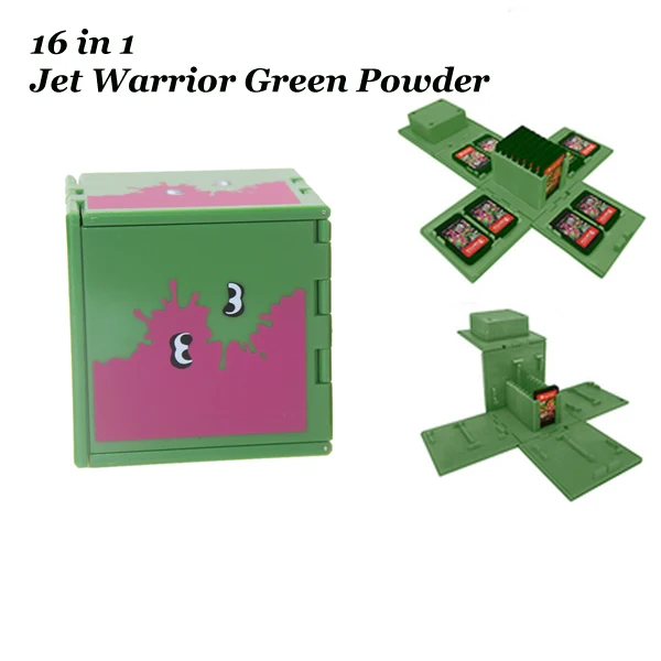 Jet Warrior Green Футляр для игровых карт премиум-класса с переключателем NAND, коробка для хранения с переключателем, складывающаяся коробка для карт NS, сохраняющая 12 карт - Цвет: Jet Warrior Green