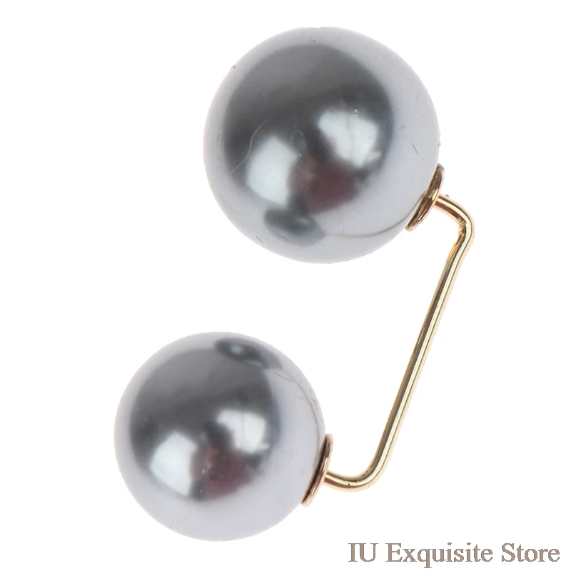 

6PCS Fashion Brooch Double Pearl Brooches for Women Metal Lapel Pins Accessories