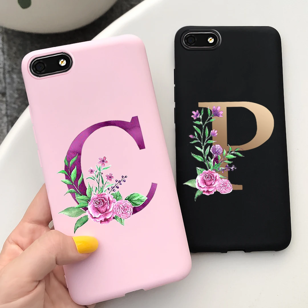 Чехол для телефона с буквами алфавита Huawei Y5 Lite 2018 чехол 5 45 дюйма черная
