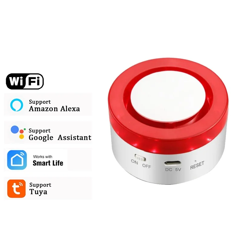 

Смарт-Стробоскоп с Wi-Fi, работает с датчиком Tuya, PIR, работает с приложением Alexa Google Home Tuyasmart Smartlife