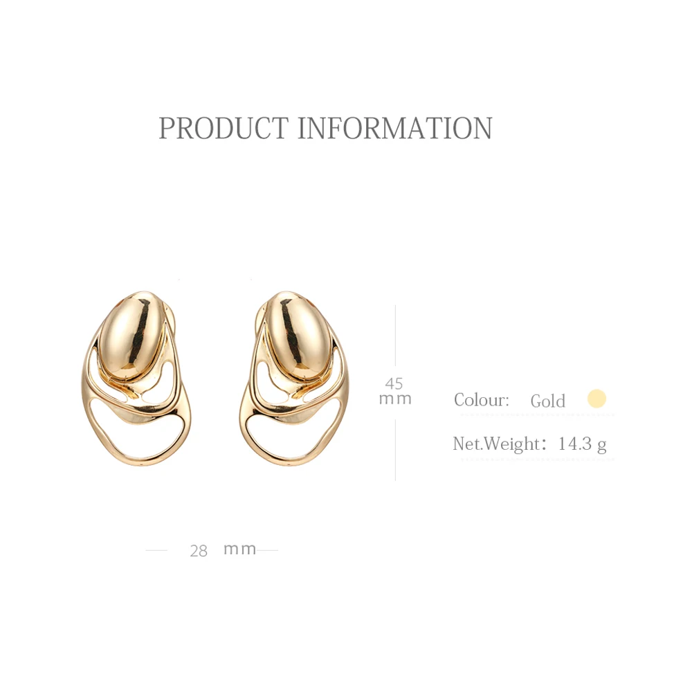 Женские сережки-гвоздики Yhpup сережки из металлического сплава с геометрическим