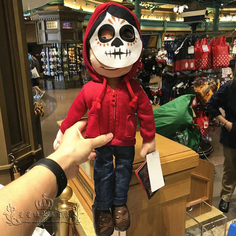 Disney Pixar-mu&ntilde;eco de peluche de Mickey Pixar con guitarra, m&aacute;scara de Halloween, juguete de peluche de Coco, mu&ntilde;eca de 50CM-4