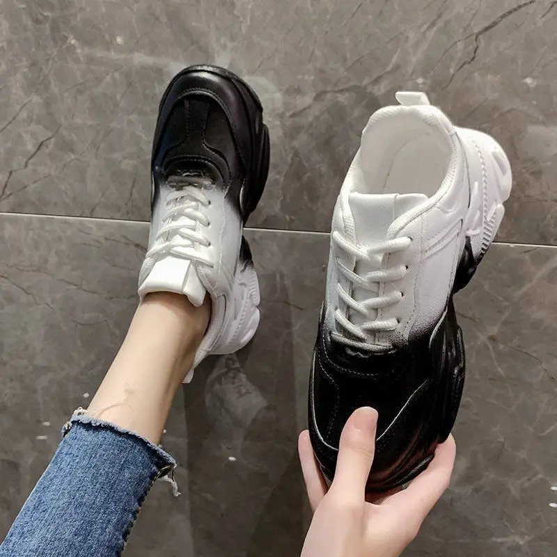 

Sports Footwear Women's Running Shoes 2021The New Summer New Mesh Breathable Platform Increased All-match Student's Shoes