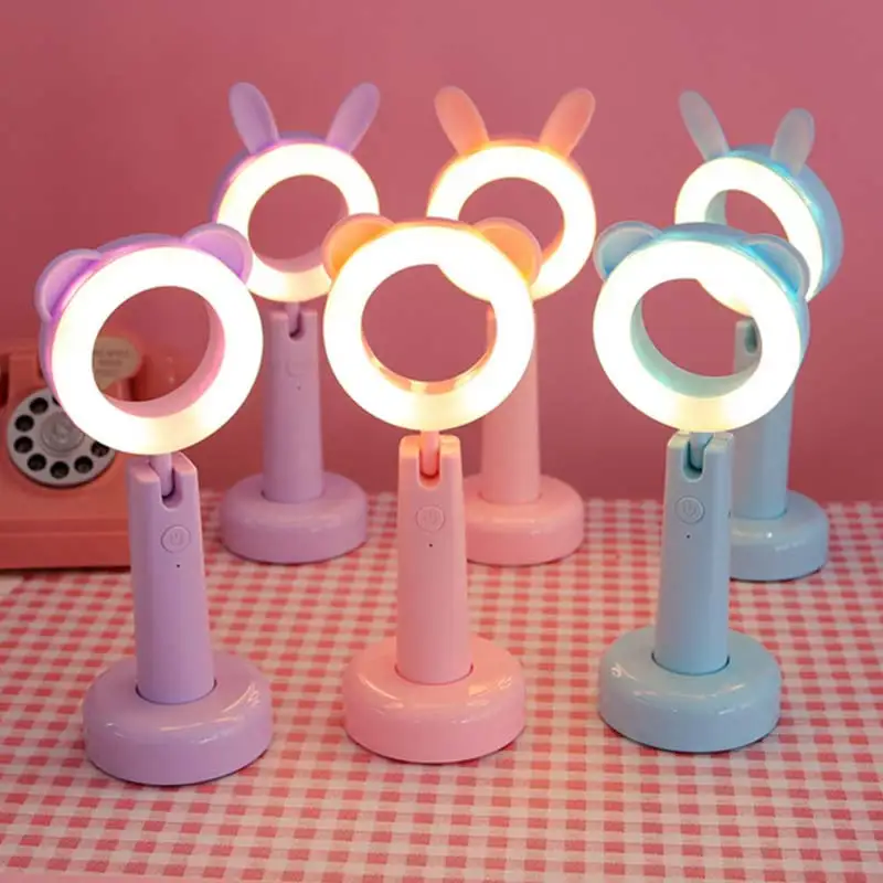 

Симпатичный розовый Медведь Кролик 3 цвета Ночной светильник для детей учебные подарки