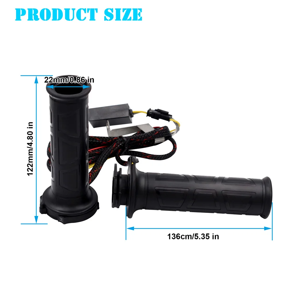1 пара 12V мотоциклов Подогрев ручка многоскоростной Регулируемый нагревательный