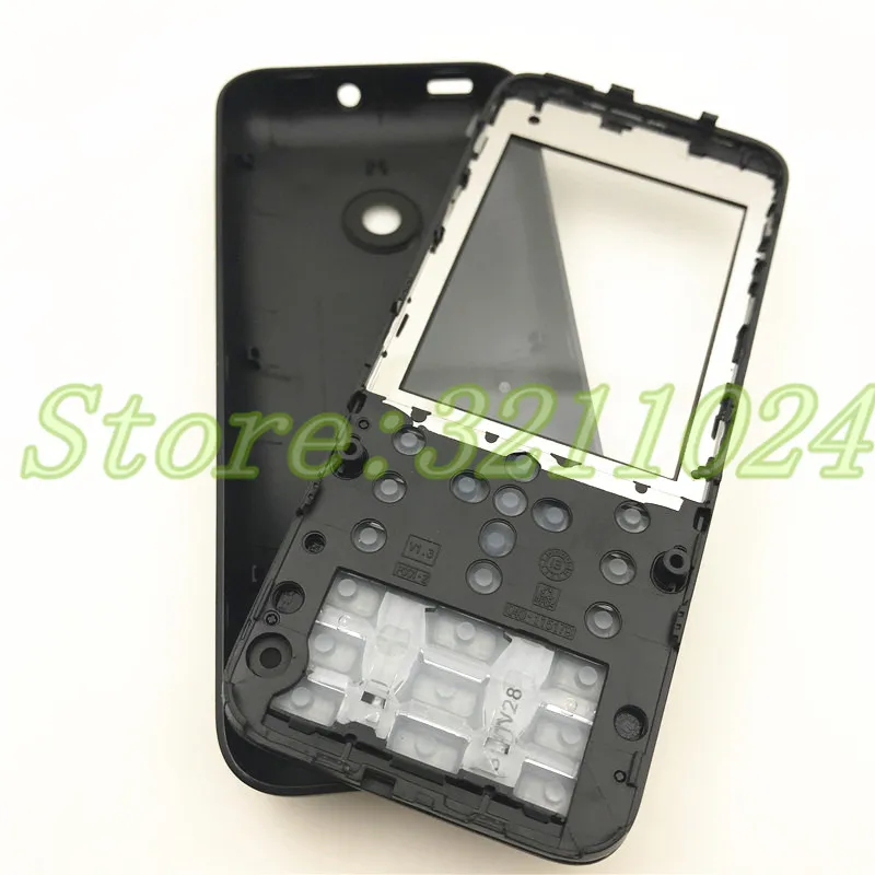 

10Pcs/Lot Top Quality Complete front cover keyboard For Nokia 208 N208 208 battery back cover+English keyboard+Logo