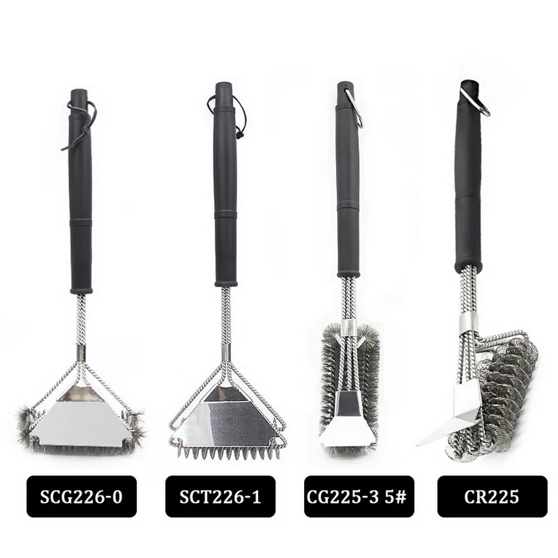 

Stainless Steel Grill Brush And Scraper BBQ Cleaner Wire Bristles With Long Handle Tools For Grill Barbecue Accessories