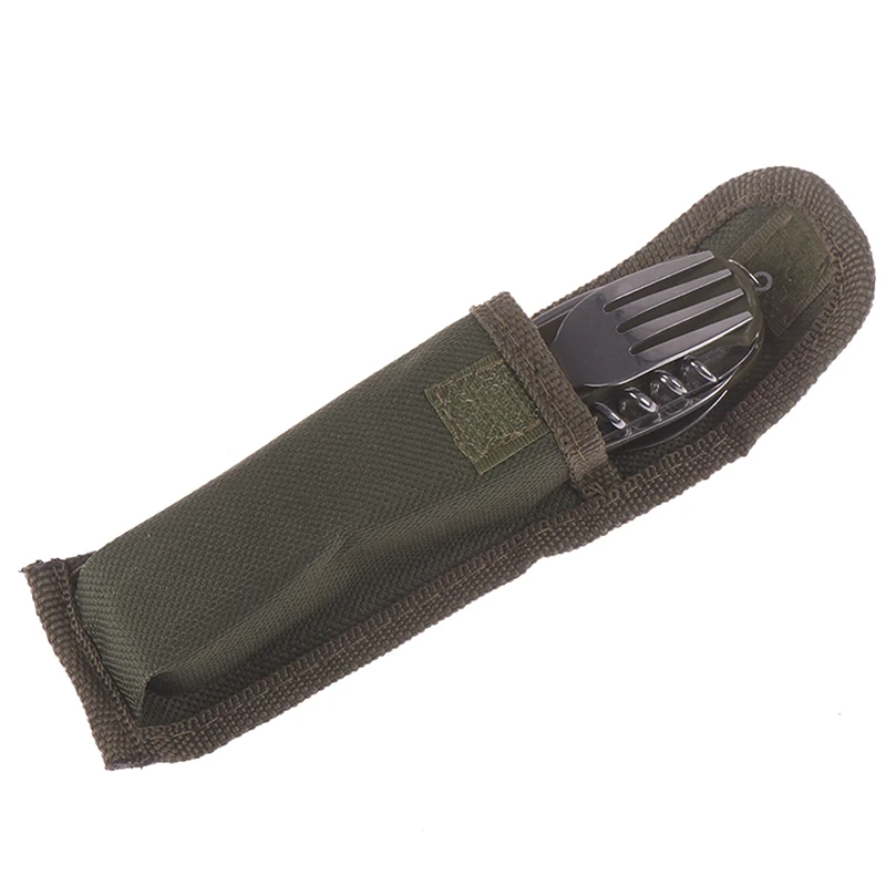 Складная портативная посуда из нержавеющей стали для кемпинга пикника столовые