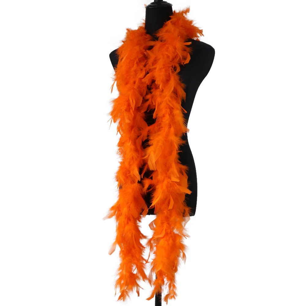 

40g Turkey Feather Boa Clothing Fluffy Turkey Plumes Shawl 2 Meters Long for Dress Sewing Accessory Christmas Tree Decoration