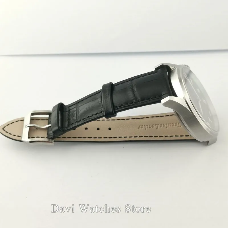 Стерильные мужские классические роскошные механические часы 43 мм темно кофейный